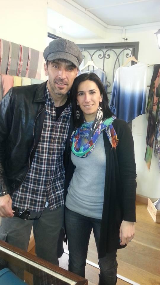 Gigi Buffon nel negozio Leopolda di Bolgheri