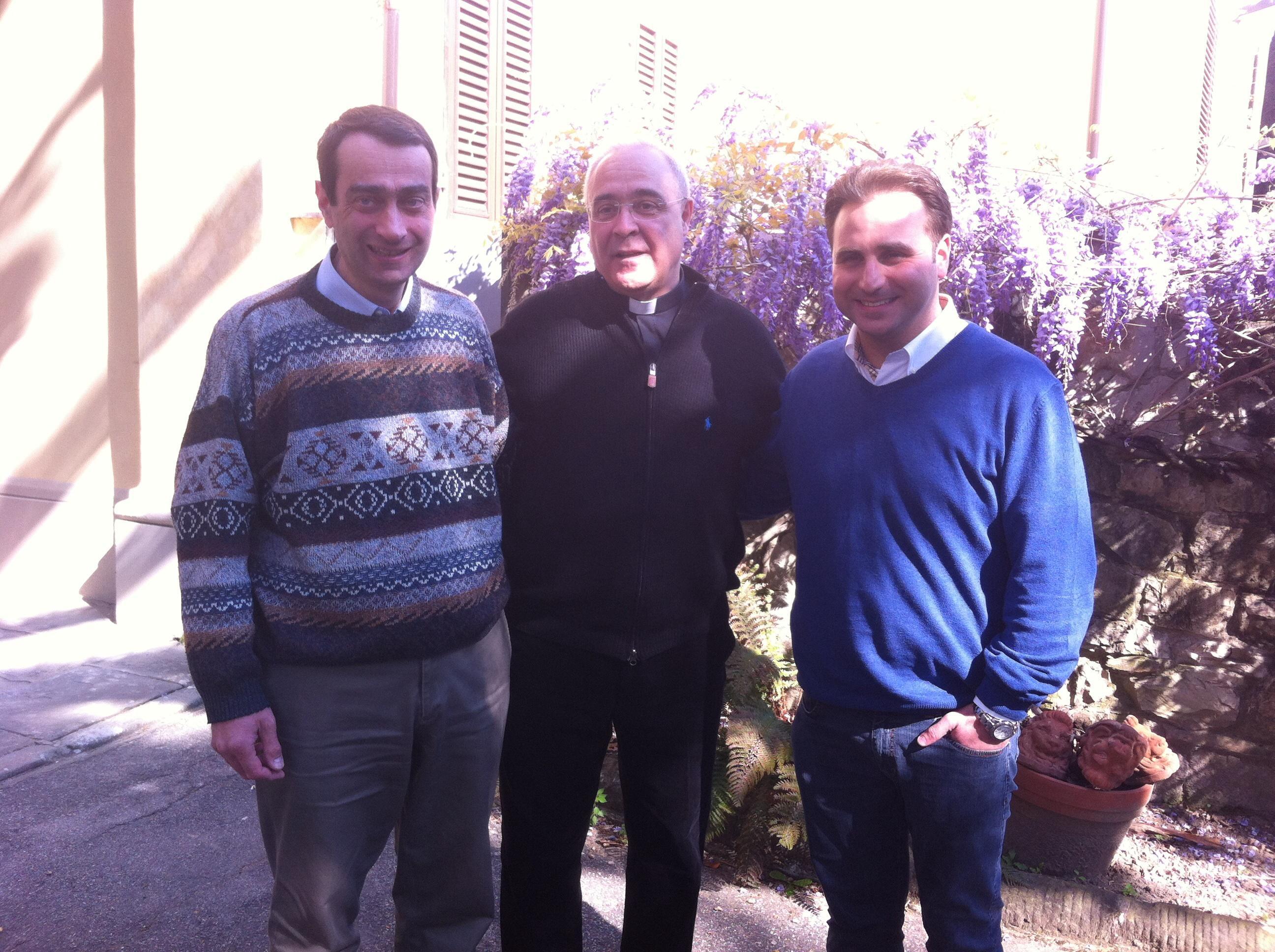 Stefano Faggi, don Daniele Scaccini e Marco Degli Angeli 
