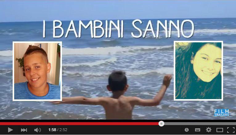 Uno scatto dal trailer del film e le immagini dei due ragazzi piombinesi tra i 39 protagonisti, Gabriele Panicucci e Martina Allori 