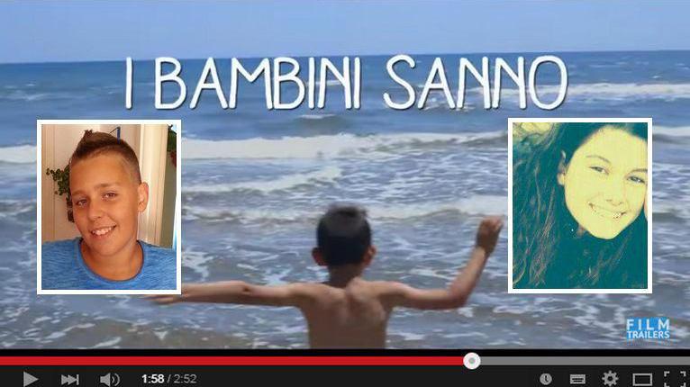 Uno scatto dal trailer del film e le immagini dei due ragazzi piombinesi tra i 39 protagonisti, Gabriele Panicucci e Martina Allori