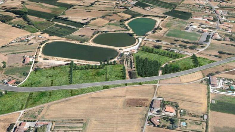 Il tracciato dell'asse Nord-sud nei pressi dei laghetti di Lammari