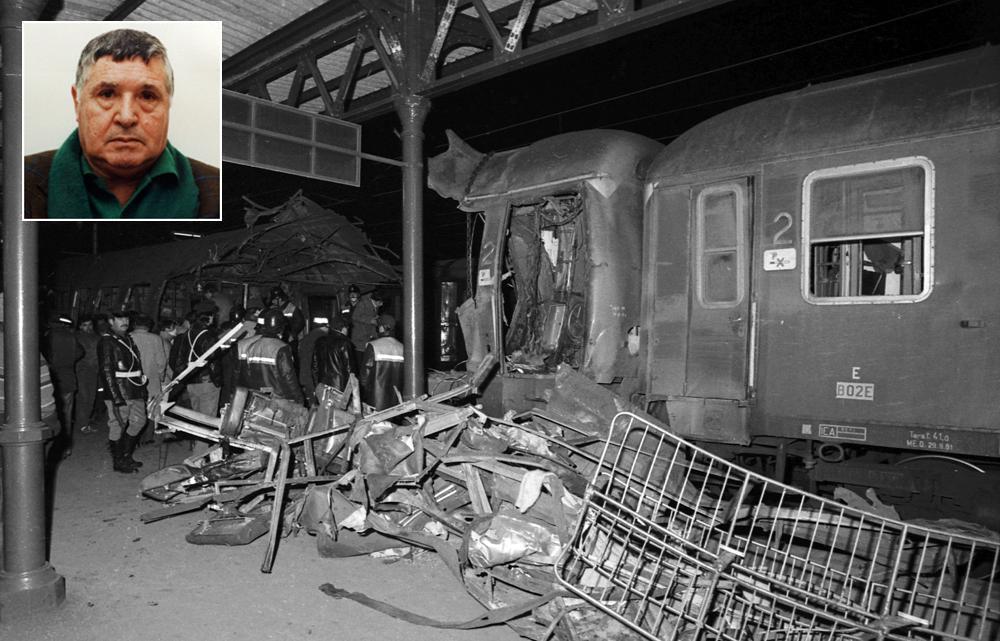 Il treno dopo l'attentato e Totò Riina