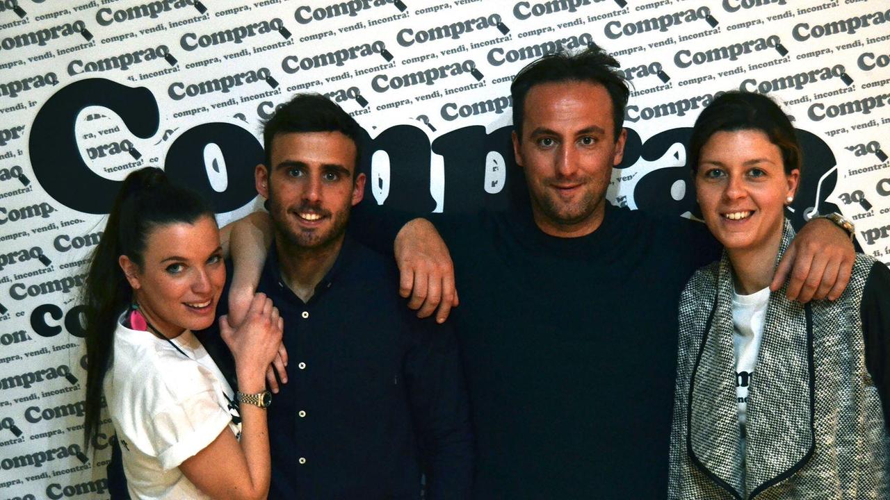 Da sinistra Elena Giovannelli, Marco Signorini, il fratello Luca e Elena Martelli