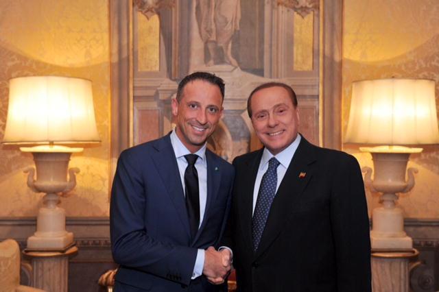 Alessandro Santini con Silvio Berlusconi a Palazzo Grazioli