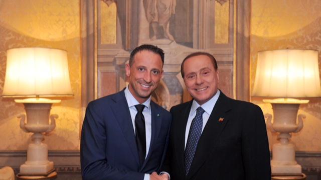 Alessandro Santini con Silvio Berlusconi a Palazzo Grazioli