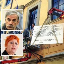 Esposto contro il sindaco per le lapidi rimosse 