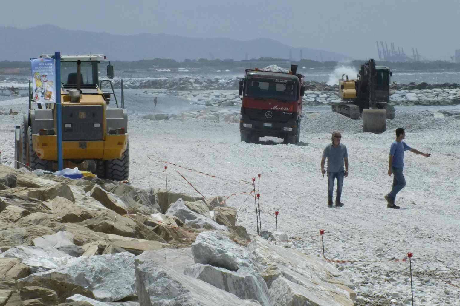 Spiagge di ghiaia, il cantiere chiuderà entro la fine di maggio 