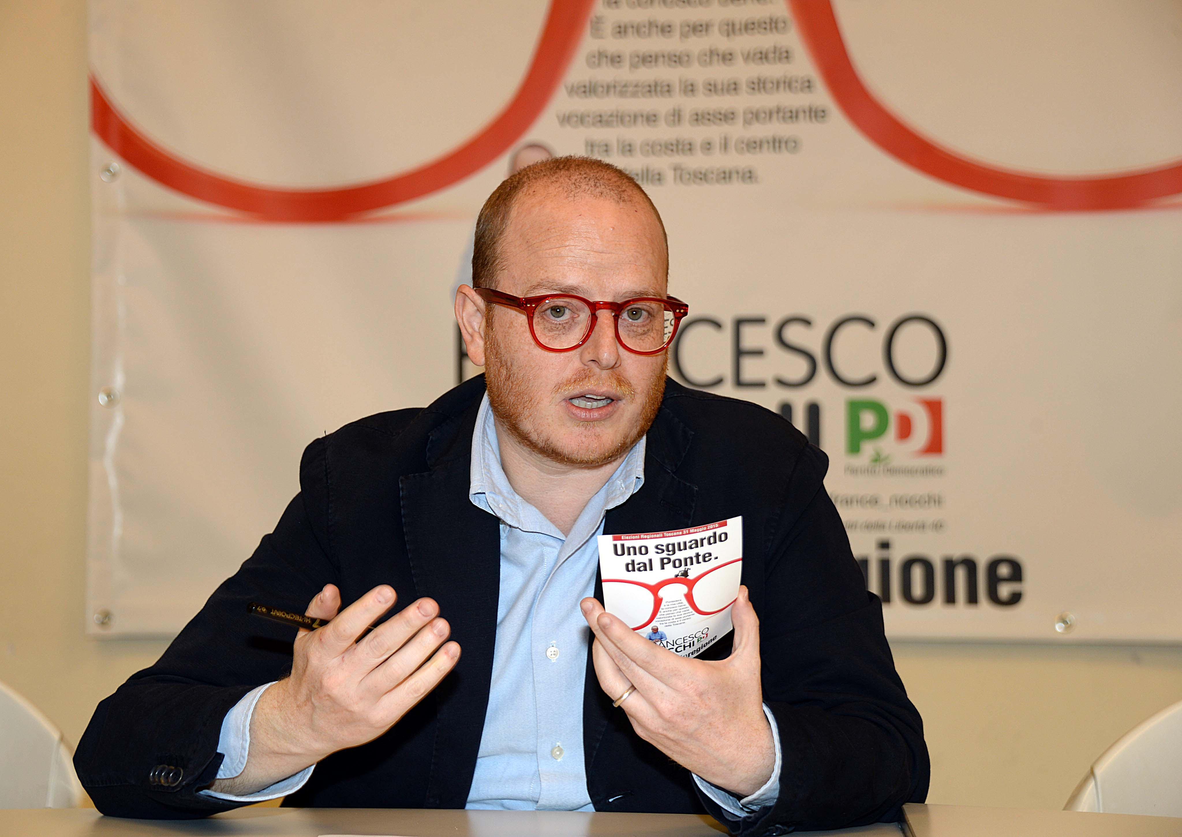 Il segretario provinciale del Pd e candidato alle regionali, Francesco Nocchi