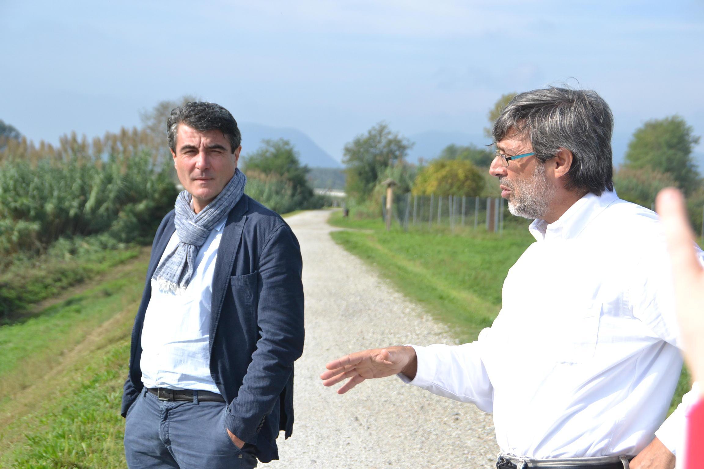 Stefano Baccelli con l'ingegner Constabile