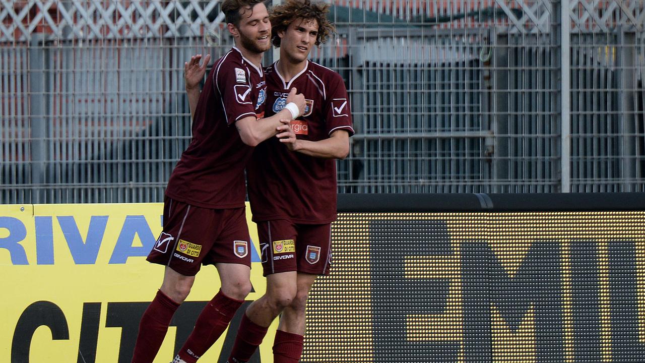 Luperini e De Cenco esultato dopo il 2-1