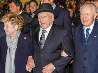 Elio Toaff con Carlo Azeglio Ciampi a Pisa