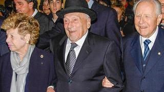 Elio Toaff con Carlo Azeglio Ciampi a Pisa