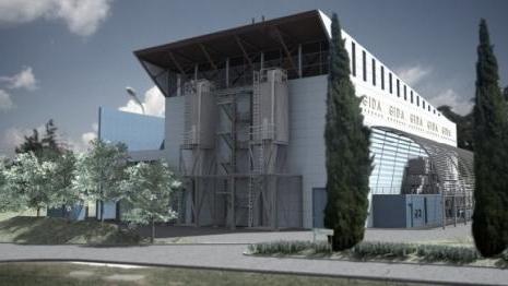 Il rendering del nuovo termovalorizzatore Gida