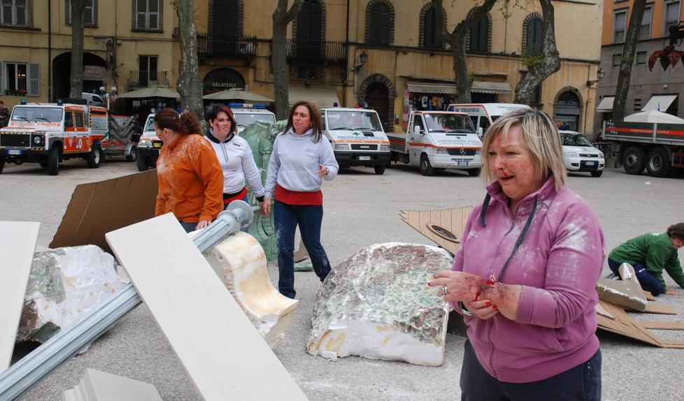 Terremoto (simulato) in centro 