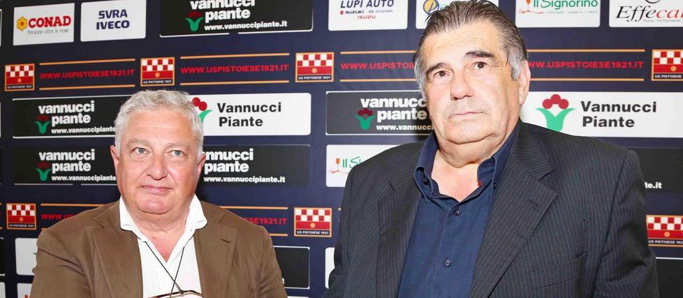 Il presidente della Pistoiese, Orazio Ferrari ed il ds Nelso Ricci