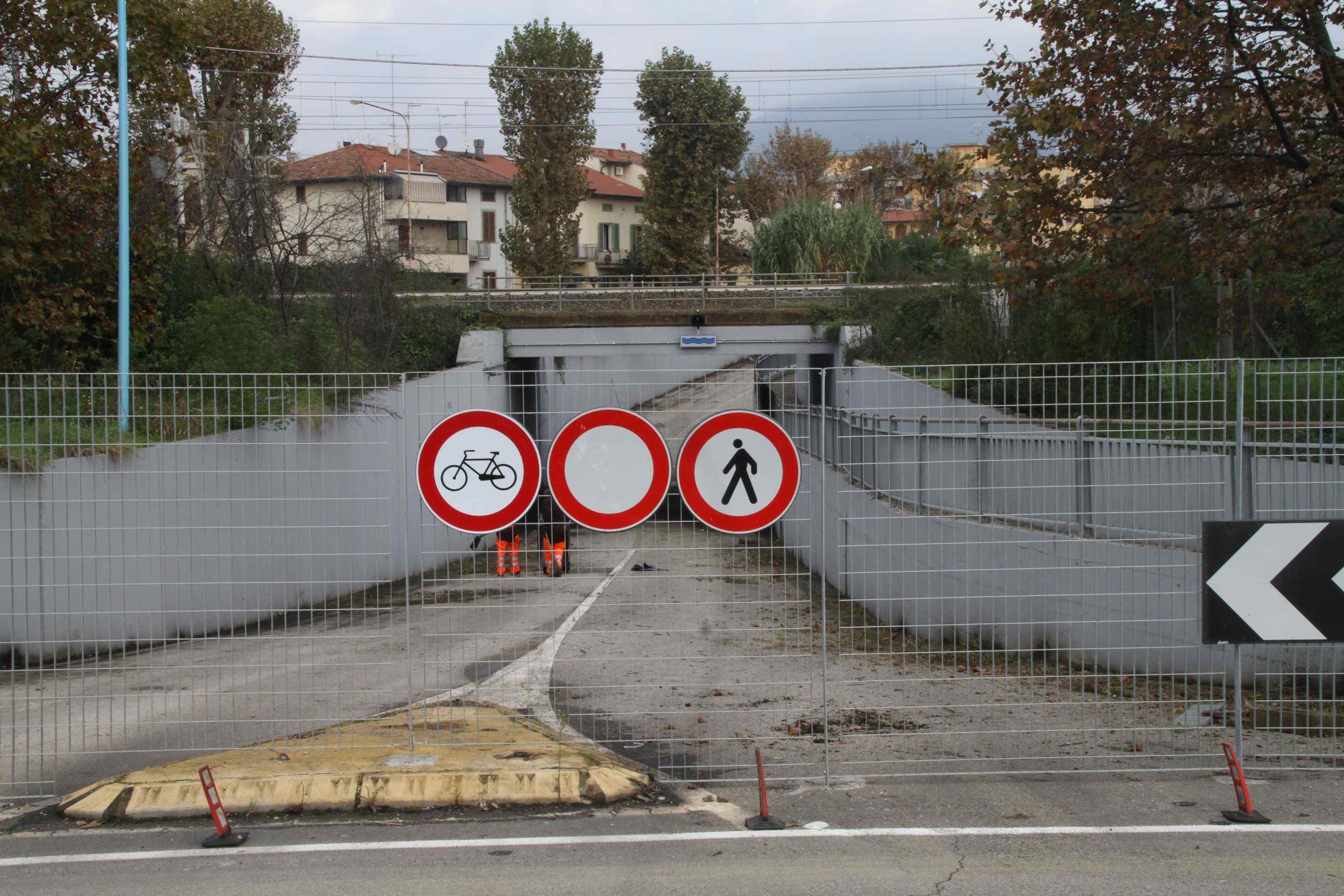Il sottopasso di via Ciulli è chiuso da oltre quattro anni