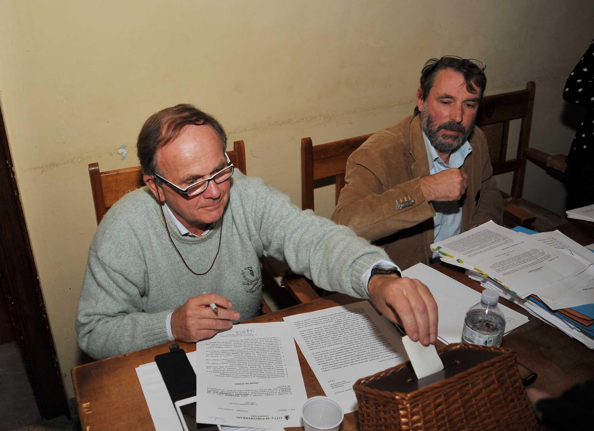 Il sindaco Mario Ferrari e il segretario Michele Pinzuti