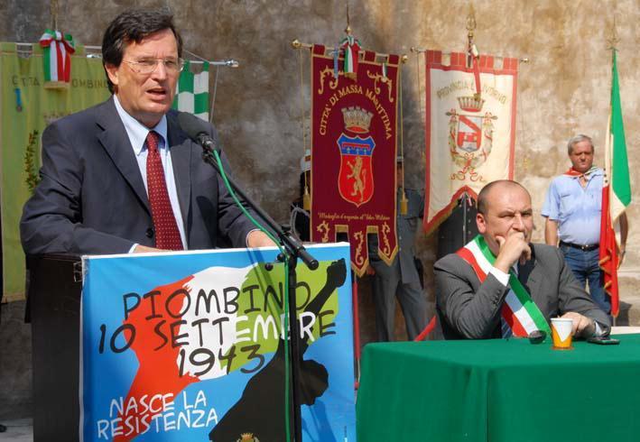 Claudio Martini in un'immagine scattata nel 2009 alle celebrazioni per la Battaglia del 10 settembre (foto Paolo Barlettani)