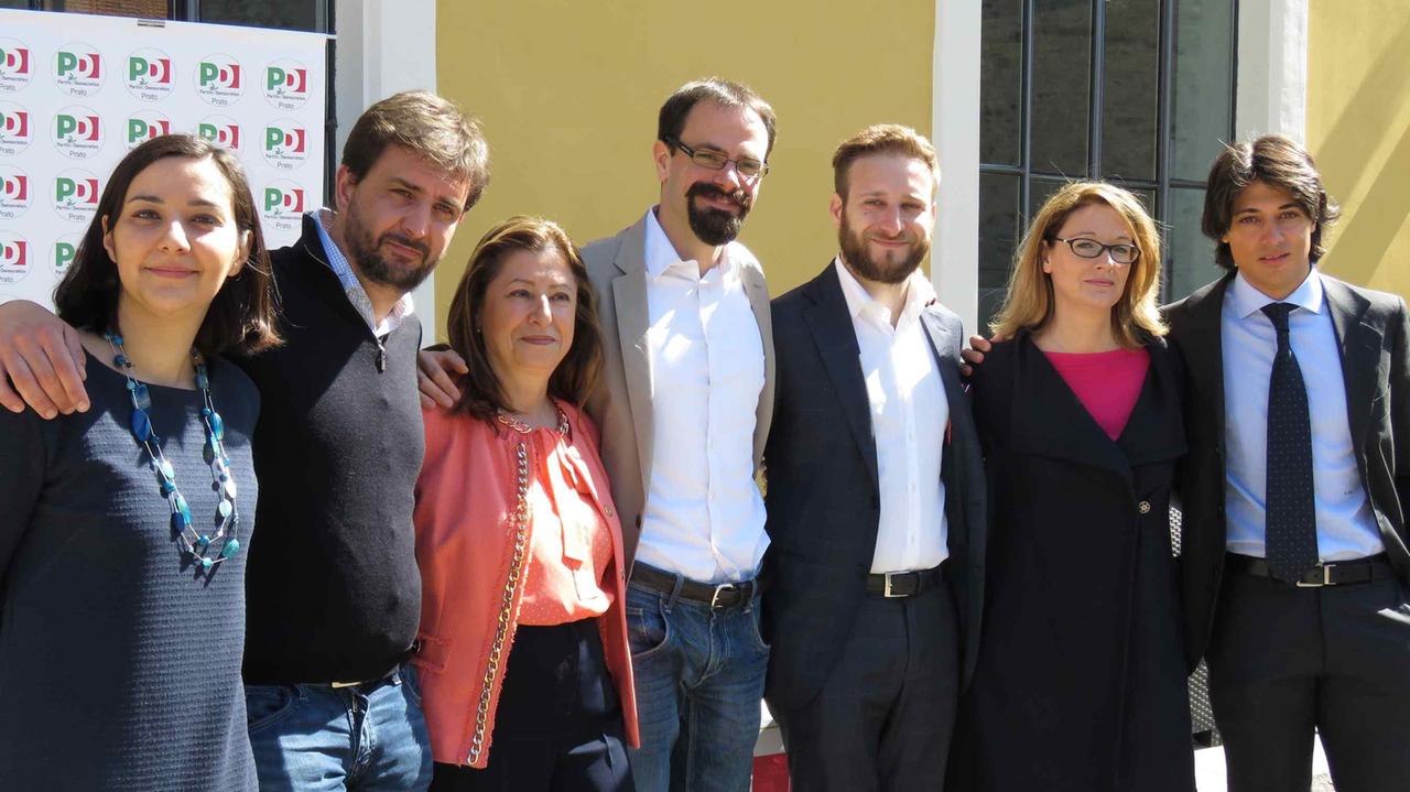 Da sinistra Castellani, Ciolini, Peris, Bosi, Russo, Bugetti e Marchi