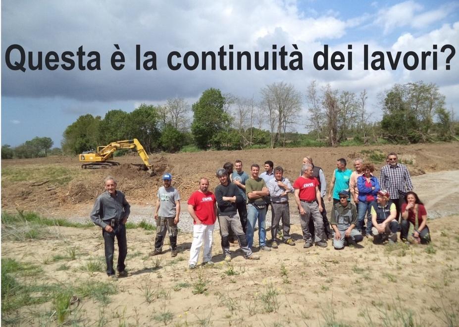 La protesta del gruppo degli alluvionati