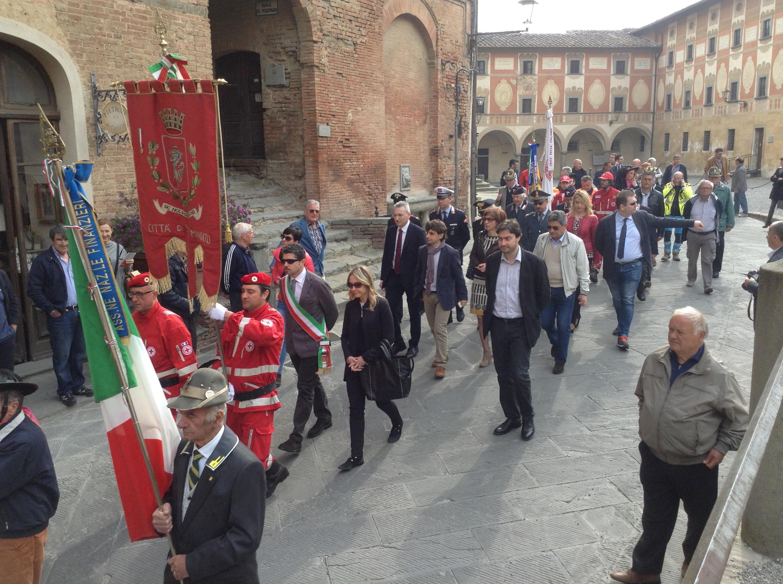 Un momento delle celebrazioni del 25 aprile a San Mn iato