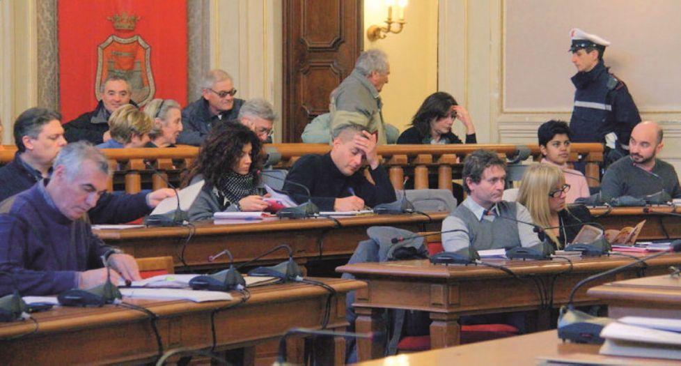 Consiglio comunale: i banchi dei consiglieri M5S 