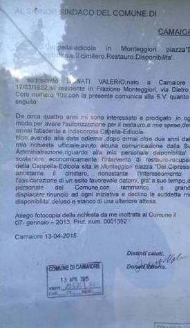 Si offre di pagare i lavori ma il Comune non risponde 