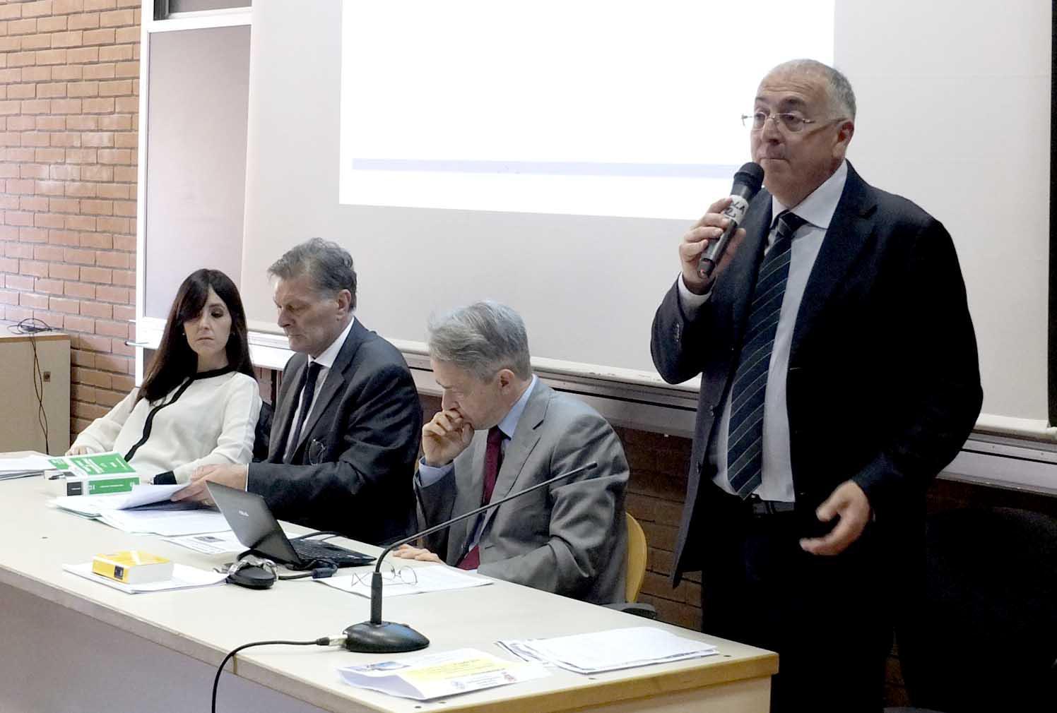 Da sinistra la dottoressa Pagnini, l’avvocato Pappalardo, il professor Gargani e l’avvocato Marchesi