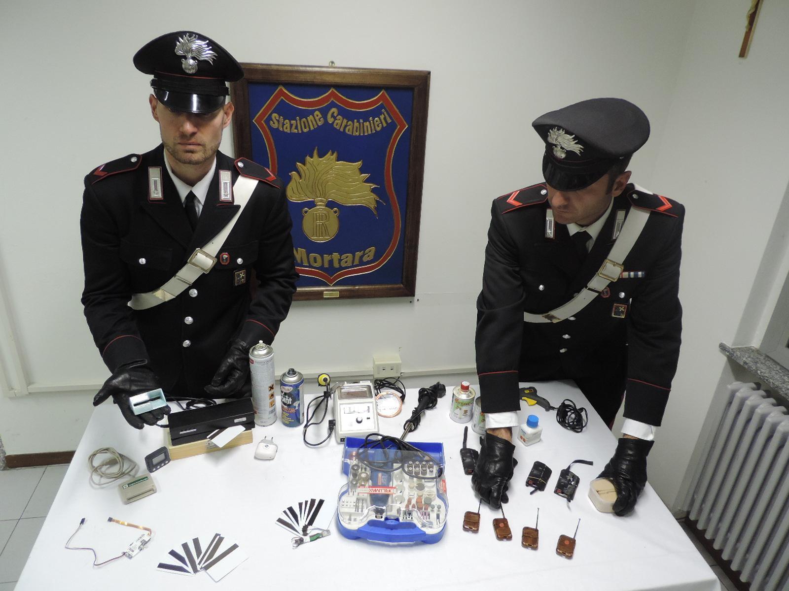 Il materiale sequestrato