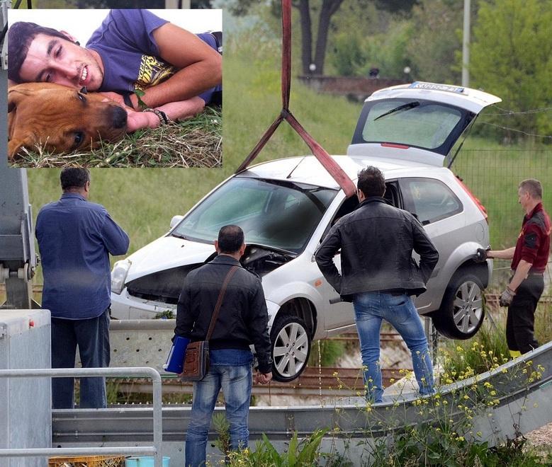 Auto fuori strada, muore nel fosso a ventisette anni 