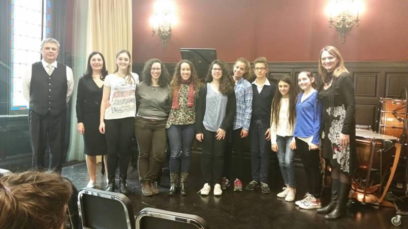 Gli allievi dell'accademia di musica Leoncavallo a Barcellona