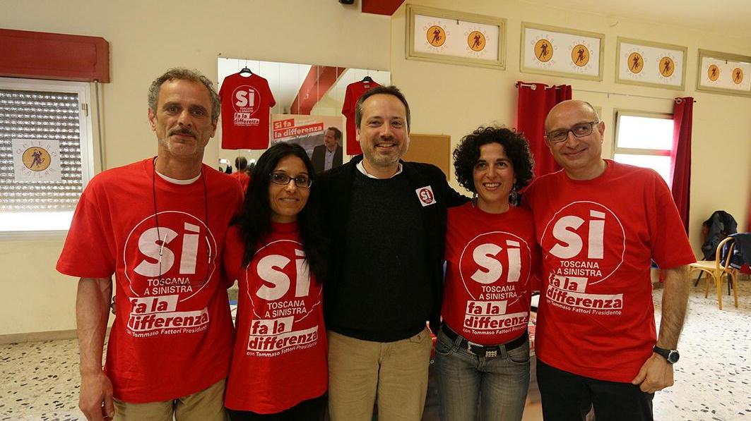 I candidati con al centro Tommaso Fattori