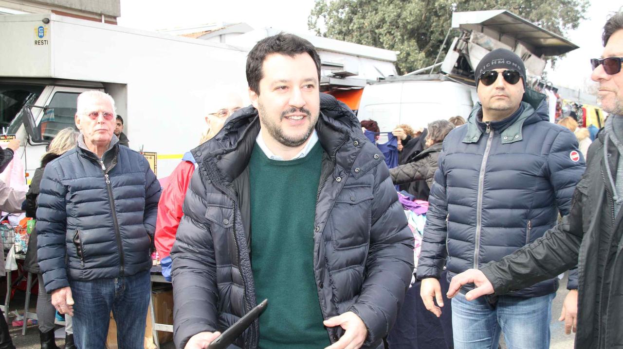 Matteo Salvini nella sua recente visita a Prato