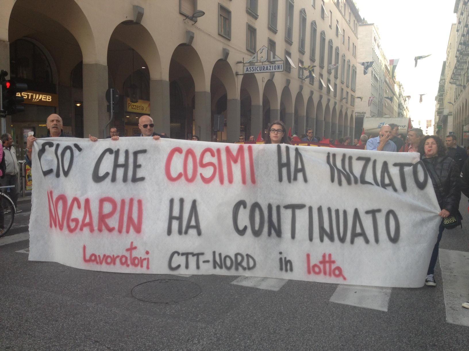 Sciopero dei bus: sfila in centro la protesta dei lavoratori Ctt