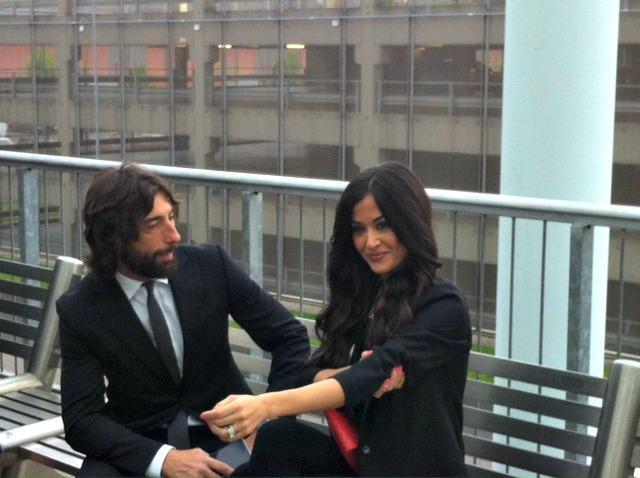 Giorgio Palmas e Vittorio Brumotti all'ingresso dell'Expo 2105