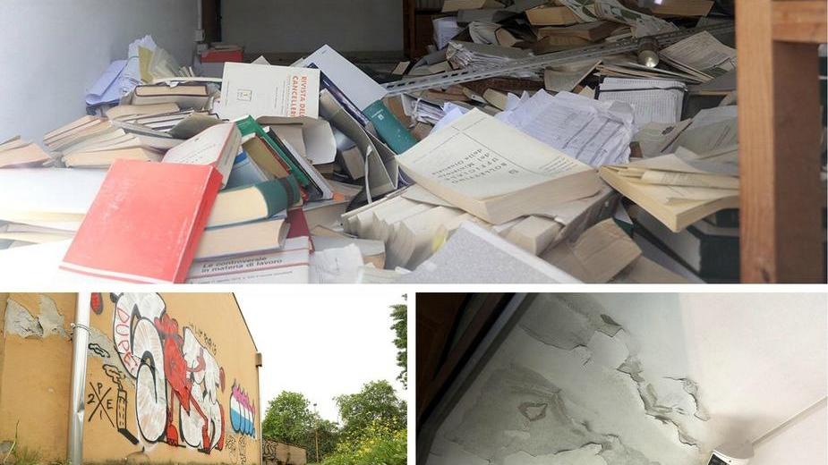 L’ex tribunale nell’oblio tra graffiti e infiltrazioni