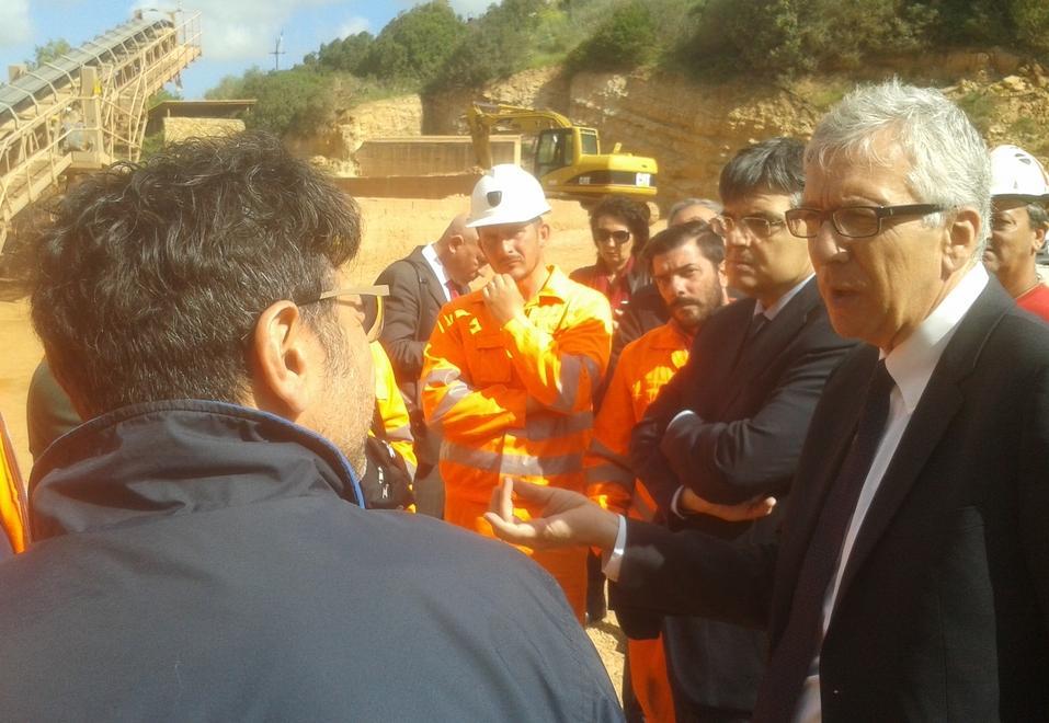 Francesco Pigliaru e Gianfranco Ganau incontrano i minatori