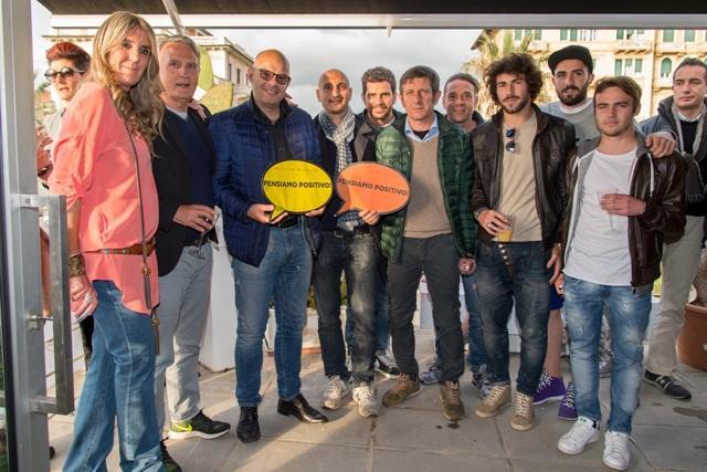 Il gruppo di imprenditori e sportivi che ha partepicato all'iniziativa di Rebecchi