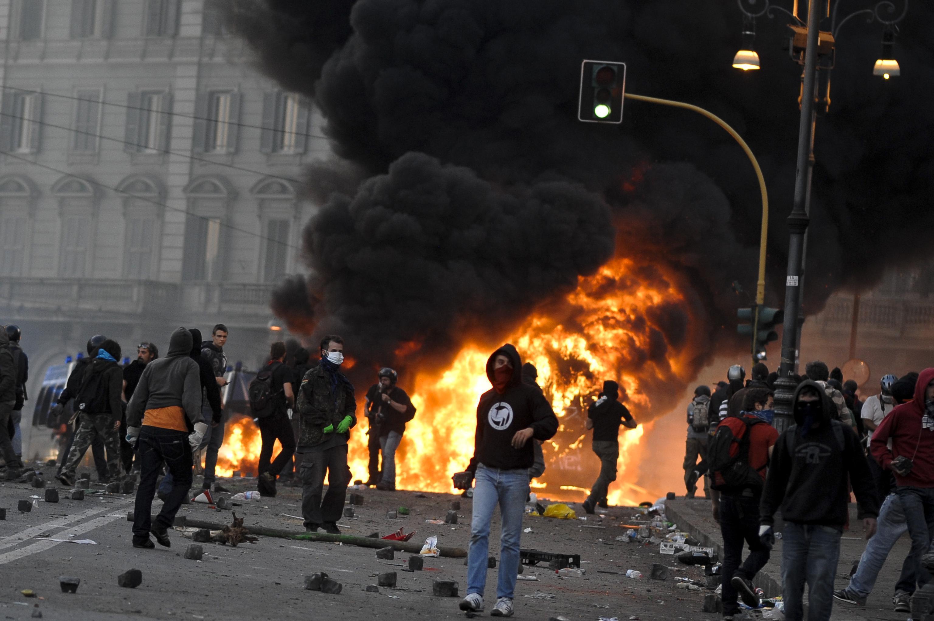 Black bloc in azione