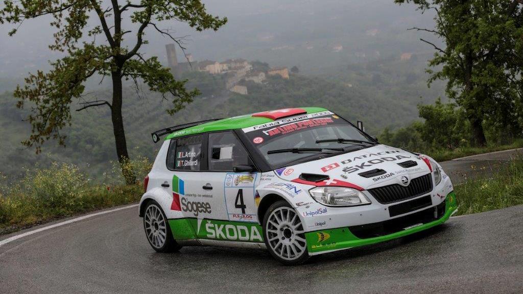 La Skoda Fabia S2000 della coppia Artino-Ghilardi (Foto Valerio Incerpi)