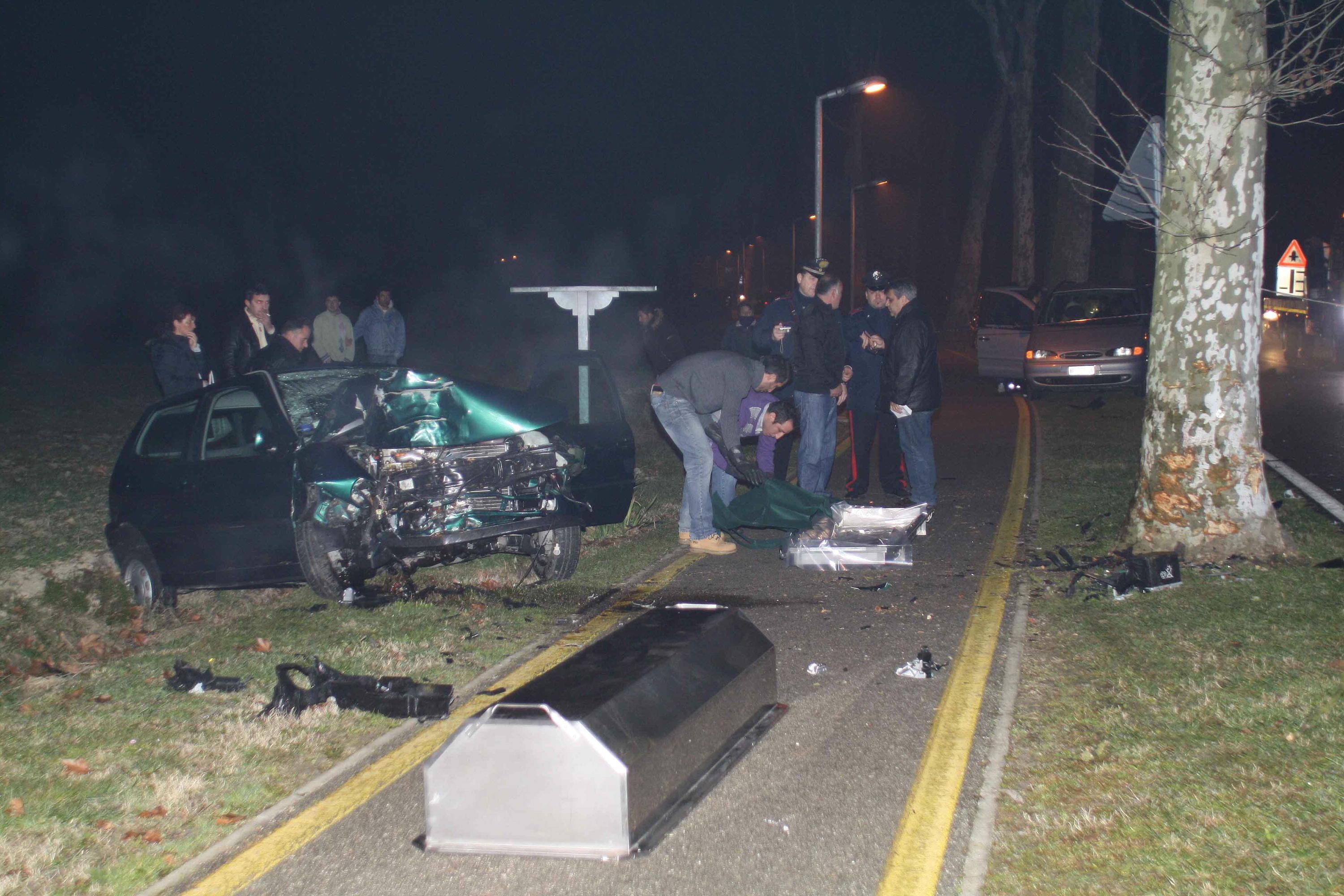 Una drammatica immagine dell'incidente in cui perse la vita Agron Lici