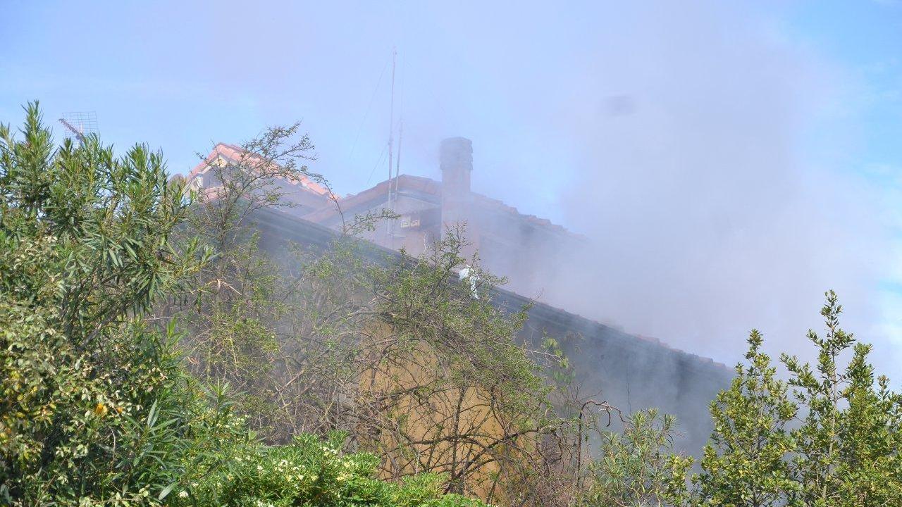 L'incendio a Villa Benelli