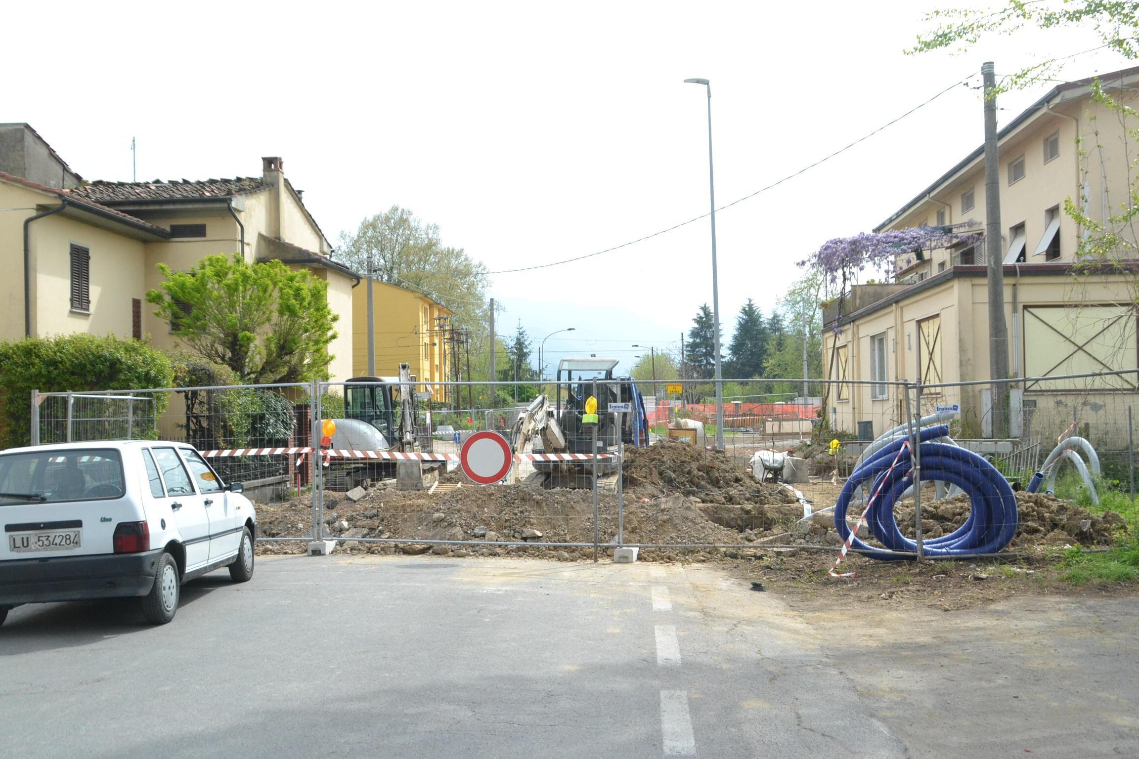 Lavori in via Ingrillini