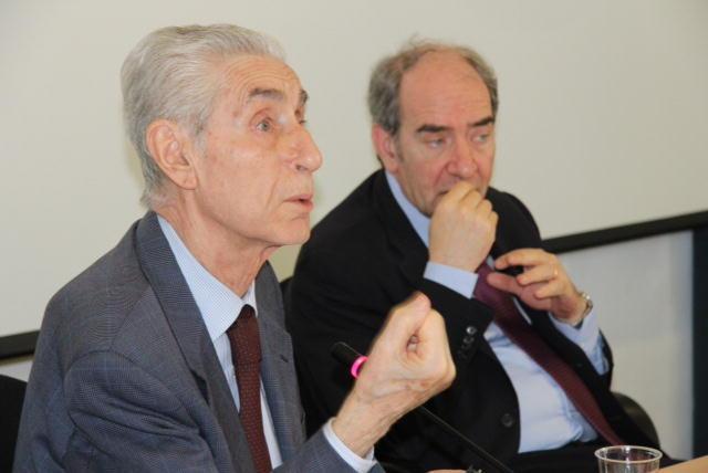 Stefano Rodotà insieme a Maurizio Fioravanti
