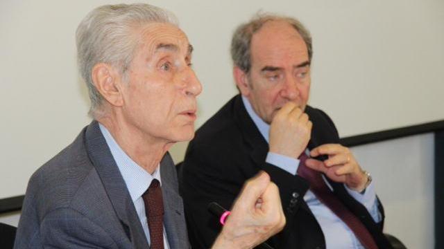 Stefano Rodotà insieme a Maurizio Fioravanti