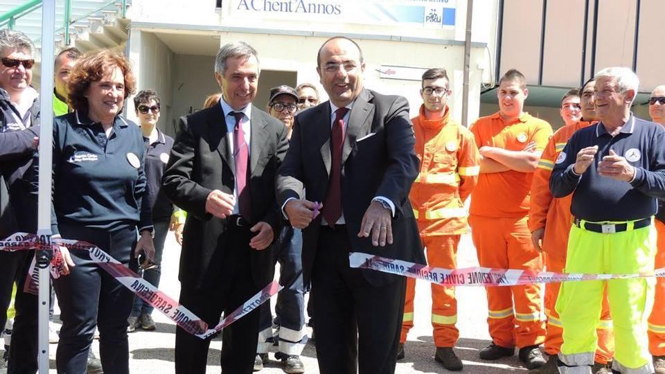 L'assessore ai Trasporti Massimo Deiana all'inaugurazione della Fiera 2015 (foto Mario Rosas)