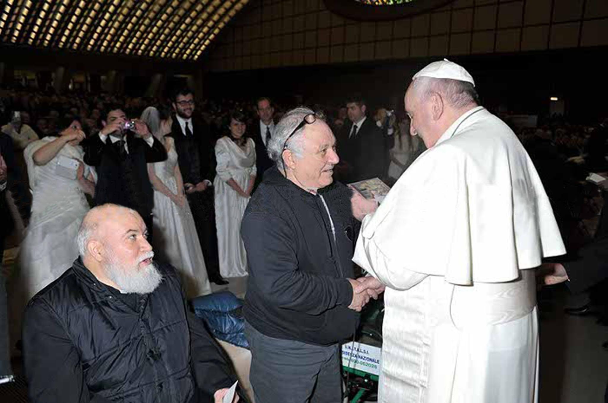 Salvatore Sessa e padre Stefano Maria Casà ricevuti da Papa Francesco
