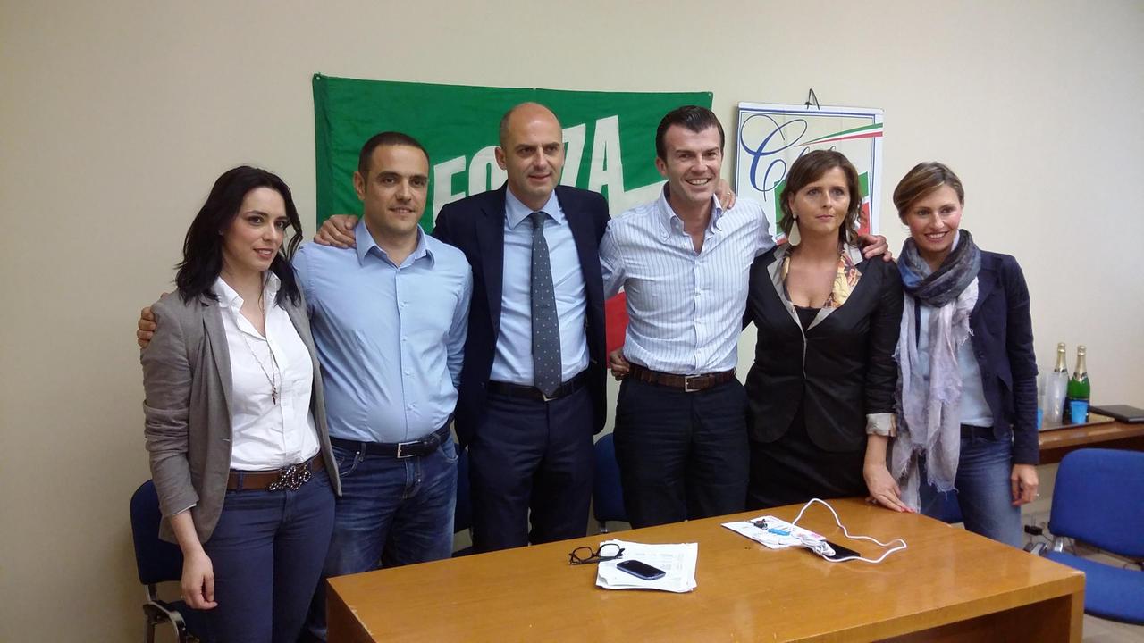 Da sinistra Eva betti, Mirko Lafranceschina, Stefano Mugnai, Giorgio Silli, Erika Mazzetti, e Rossella Benedetti