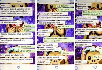 «Mi mandi una tua foto intima?» 