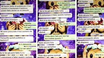 «Mi mandi una tua foto intima?»
